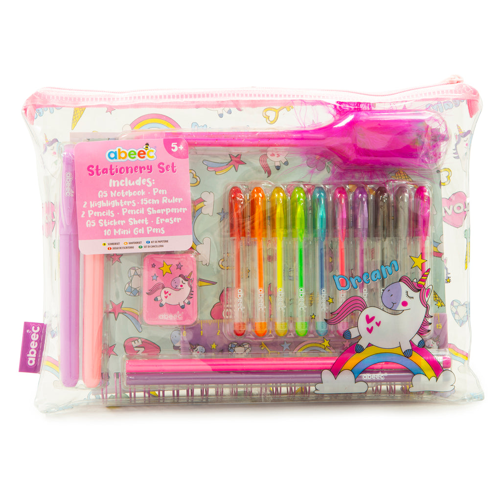 21 Piece Unicorn Stationery Kit abeec® toys