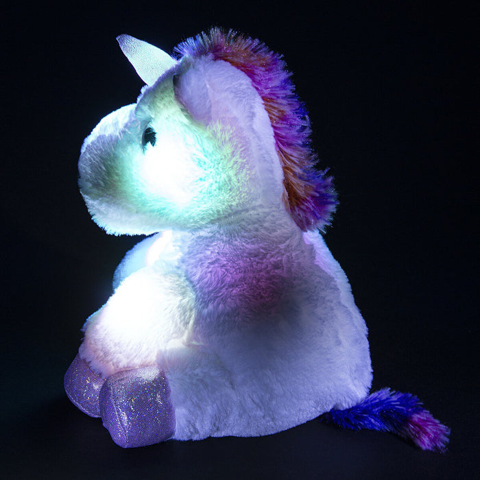 light up plush unicorn glowing in the dark