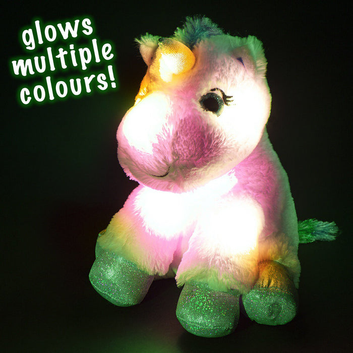 light up plush unicorn glowing multiple colours