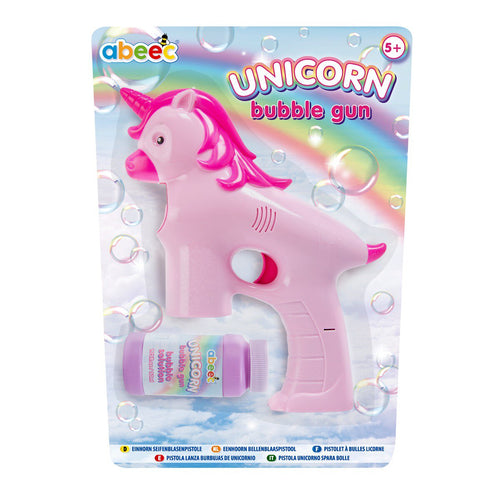 unicorn bubble gun packaging